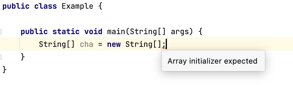Initialization Java Array Error
